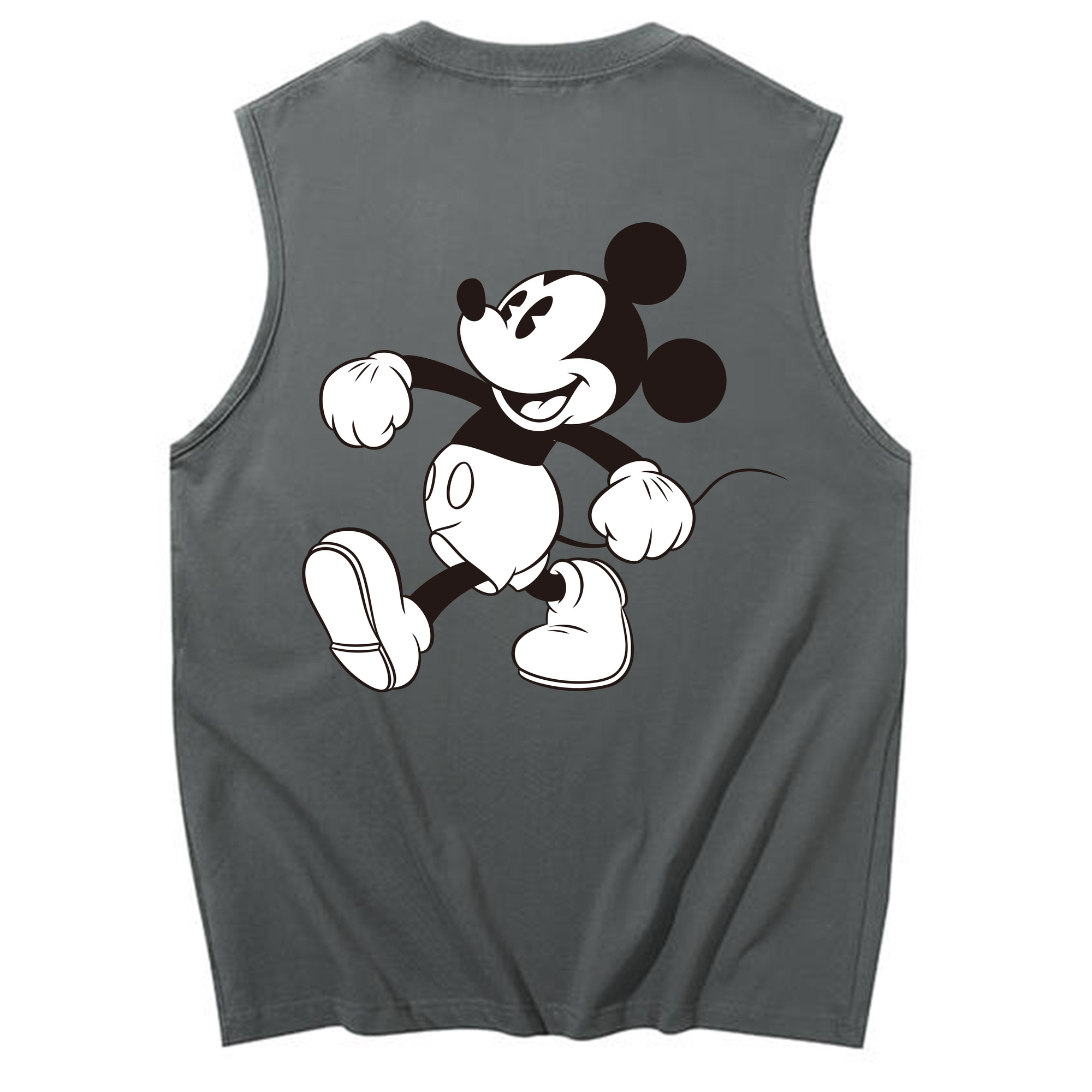 ミッキーマウス Mickey Mouse コットン100％タンクトップ（背面プリント）